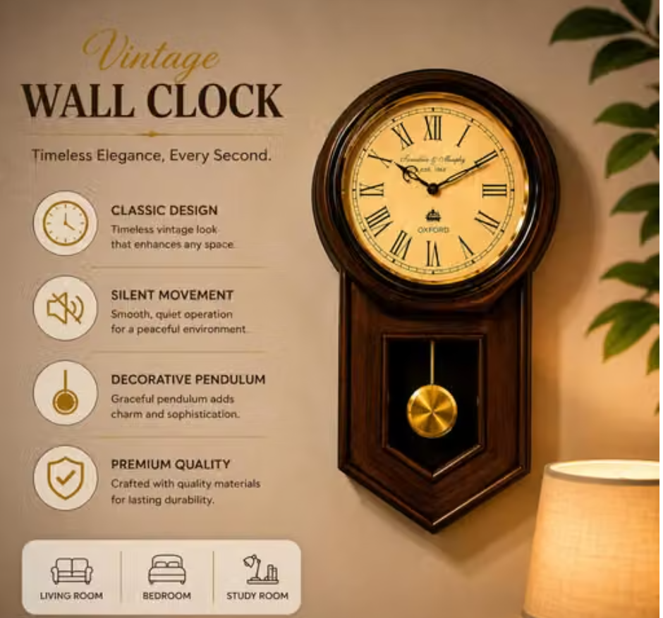 wooden pendulum premium watch